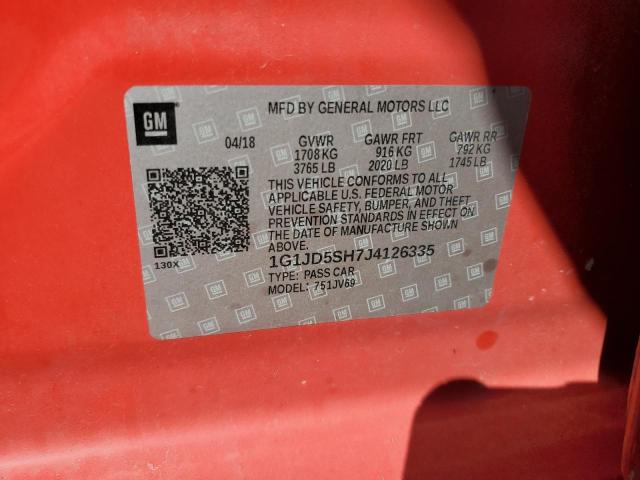 2018 CHEVROLET SONIC LT 1G1JD5SH7J4126335