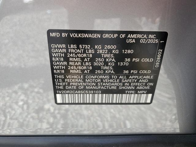 2025 VOLKSWAGEN ATLAS SE 1V2DR2CA8SC539103