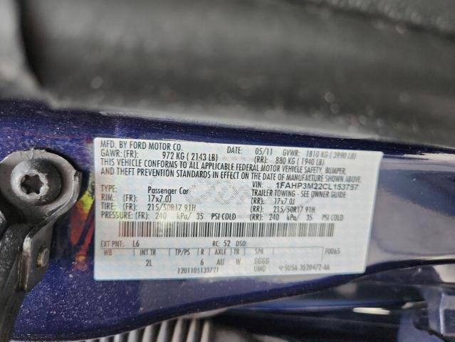 2012 FORD FOCUS SEL - 1FAHP3M22CL153757