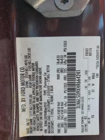 2017 LINCOLN MKZ SELECT 3LN6L5D9XHR664241