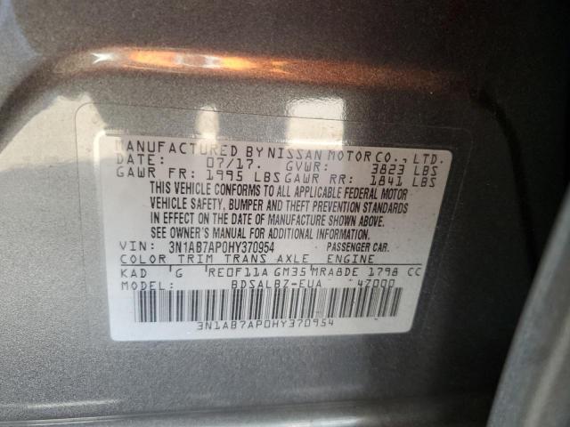 2017 NISSAN SENTRA S - 3N1AB7AP0HY370954