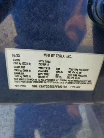 2023 TESLA MODEL Y 7SAYGDEE6PF809169