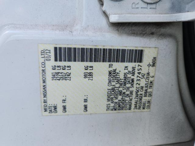 2012 NISSAN ALTIMA BAS - 1N4AL2AP6CC237457