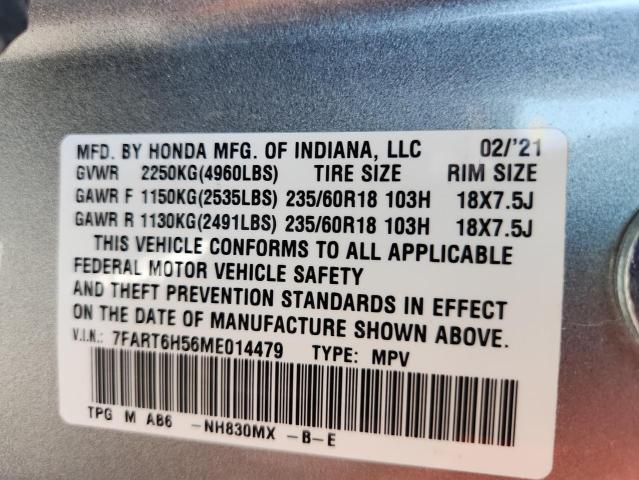 2021 HONDA CR-V EX 7FART6H56ME014479