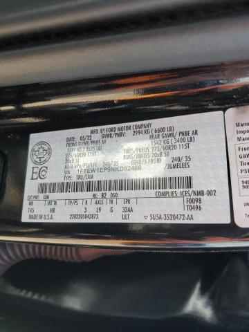 2022 FORD F150 SUPERCREW - 1FTEW1EP9NKD92486