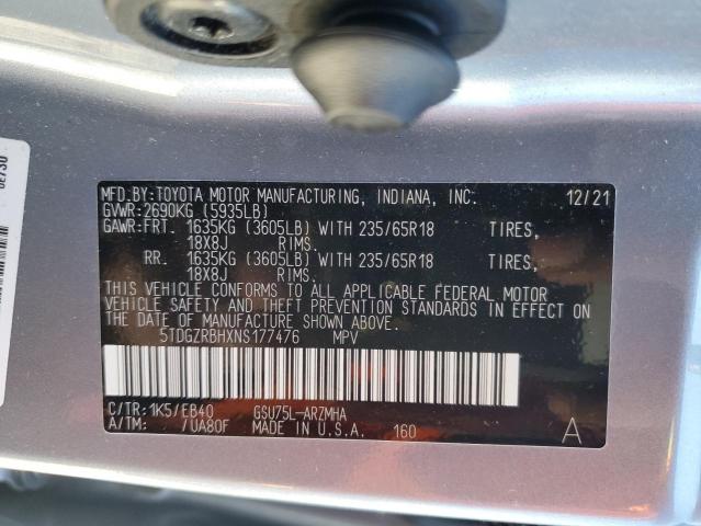 2022 TOYOTA HIGHLANDER XLE - 5TDGZRBHXNS177476