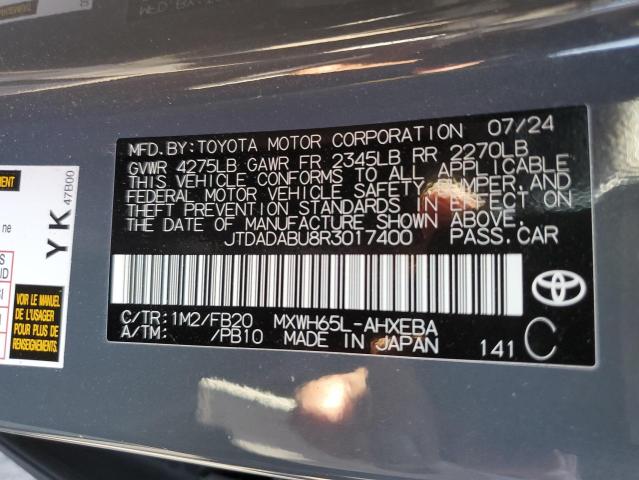 2024 TOYOTA PRIUS LE JTDADABU8R3017400