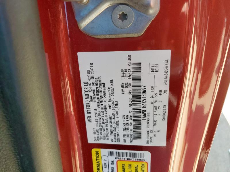 2019 FORD MUSTANG - 1FA6P8TH6K5180697