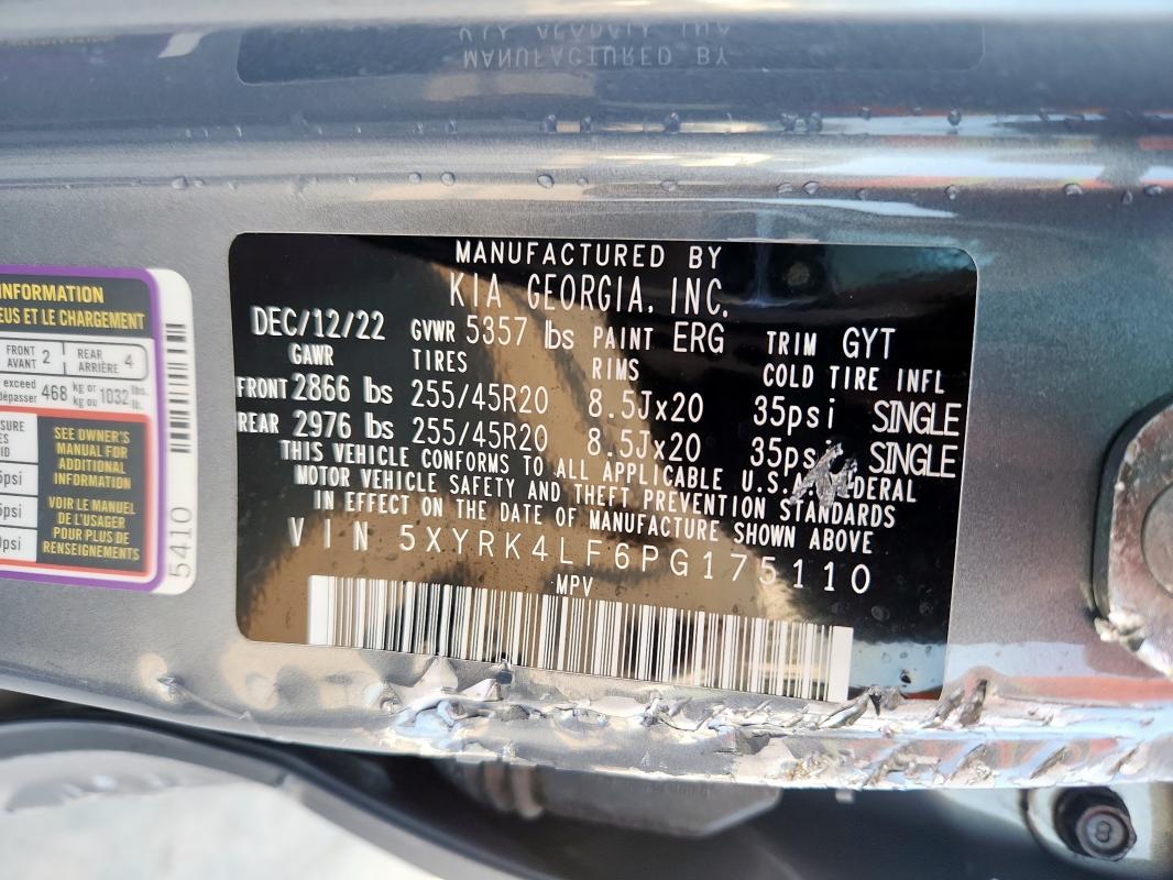 2023 KIA SORENTO SX 5XYRK4LF6PG175110