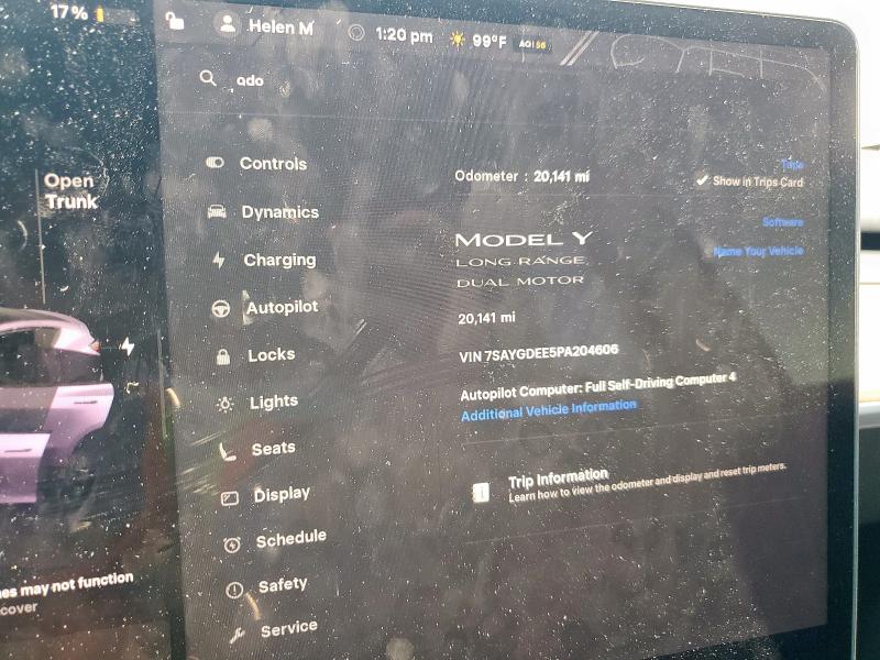 2023 TESLA MODEL Y - 7SAYGDEE5PA204606