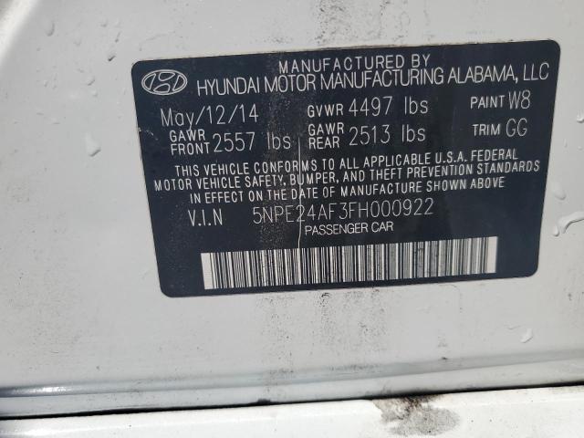 2015 HYUNDAI SONATA SE - 5NPE24AF3FH000922