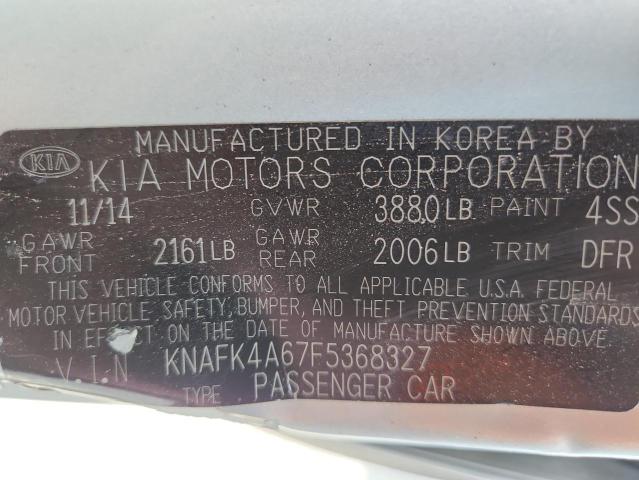 2015 KIA FORTE LX KNAFK4A67F5368327