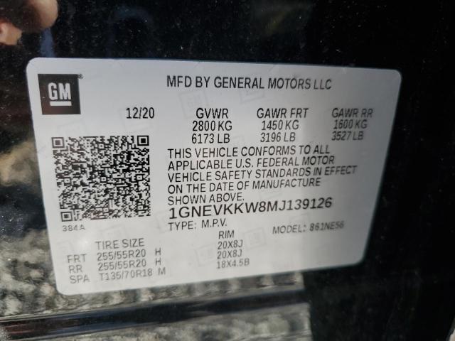 2021 CHEVROLET TRAVERSE PREMIER 1GNEVKKW8MJ139126