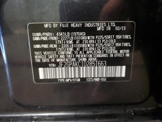 2013 SUBARU XV CROSSTREK 2.0 LIMITED - JF2GPAKC1D2851663