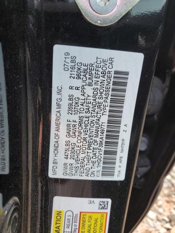 2019 HONDA ACCORD SPORT #3293498409