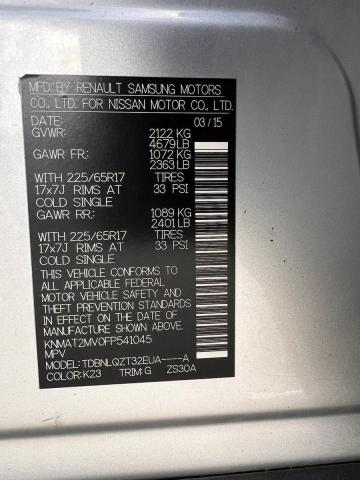 2015 NISSAN ROGUE S KNMAT2MV0FP541045