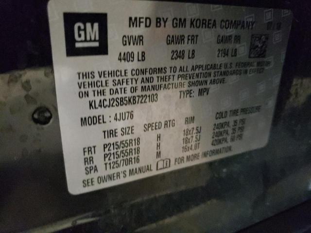 2019 BUICK ENCORE SPO KL4CJ2SB5KB722103