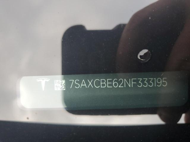2022 TESLA MODEL X 7SAXCBE62NF333195