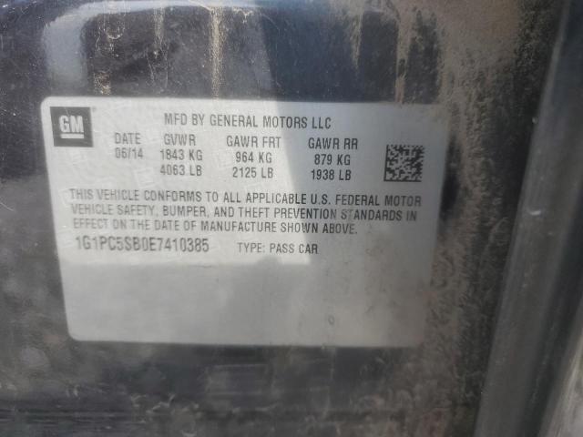 2014 CHEVROLET CRUZE LT - 1G1PC5SB0E7410385