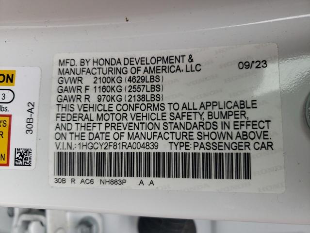 2024 HONDA ACCORD TOURING HYBRID 1HGCY2F81RA004839