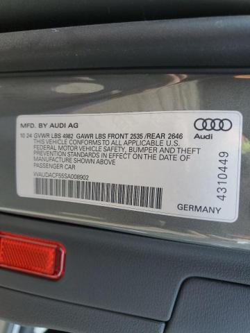 2025 AUDI A5 PREMIUM WAUDACF55SA008902