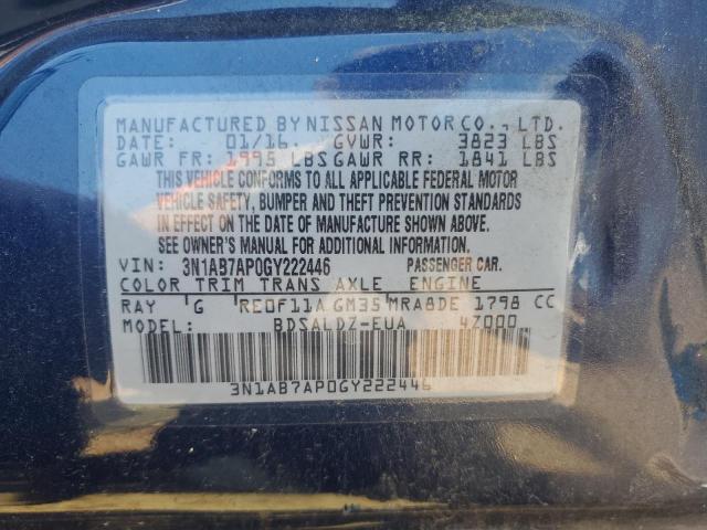 2016 NISSAN SENTRA S 3N1AB7AP0GY222446