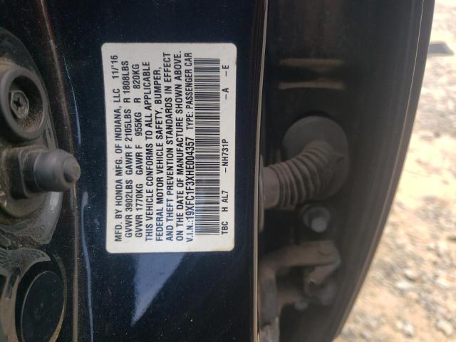 2017 HONDA CIVIC EX 19XFC1F3XHE004357