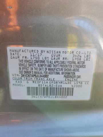 2018 NISSAN VERSA S 3N1CN7AP0JL844002