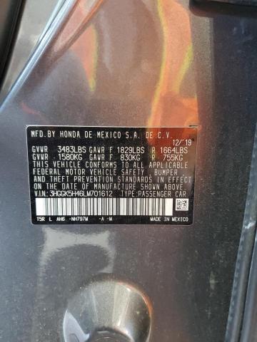 2020 HONDA FIT LX 3HGGK5H46LM701612