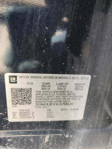 2020 CHEVROLET EQUINOX LT - 3GNAXJEV1LS708126