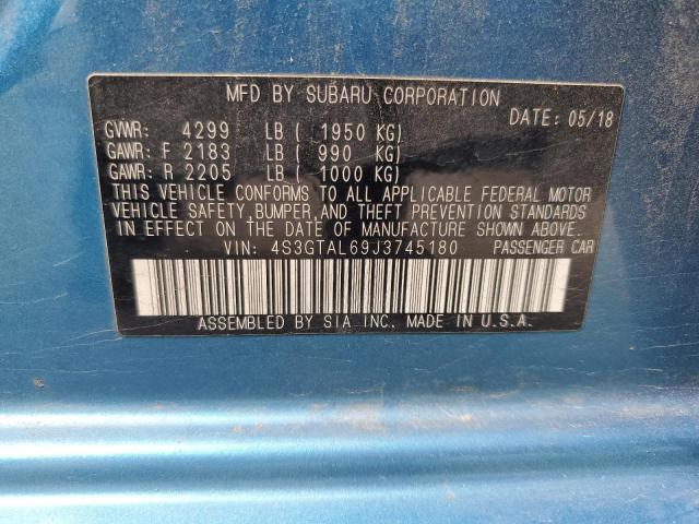 2017 SUBARU OUTBACK TOURING 4S3GTAL69J3745180