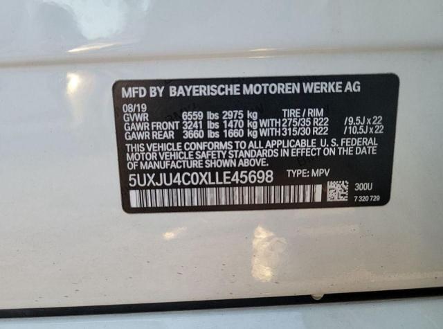 2020 BMW X5 M50I 5UXJU4C0XLLE45698