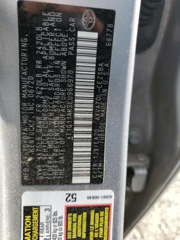 2020 TOYOTA CAMRY SE - 4T1G11AK5LU966970