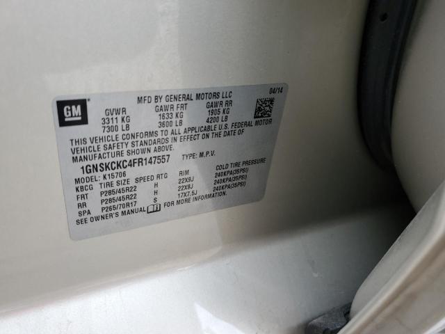 2015 CHEVROLET TAHOE K150 1GNSKCKC4FR147557