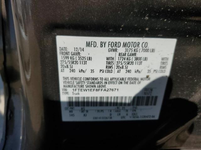 2015 FORD F150 SUPERCREW 1FTEW1EF8FFA27671