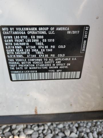 2018 VOLKSWAGEN ATLAS 1V2BR2CA1JC513318