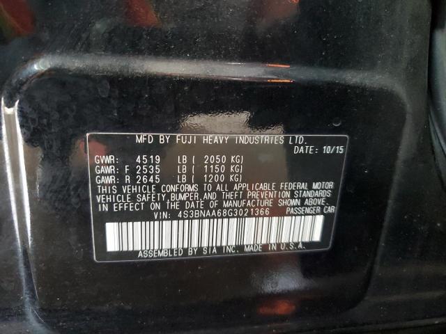 2016 SUBARU LEGACY 2.5 4S3BNAA68G3021366