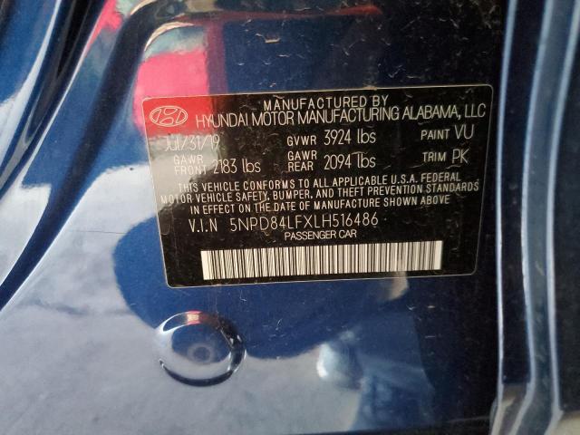 2020 HYUNDAI ELANTRA 5NPD84LFXLH516486