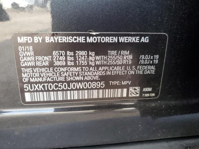 2018 BMW X5 XDR40E 5UXKT0C50J0W00895