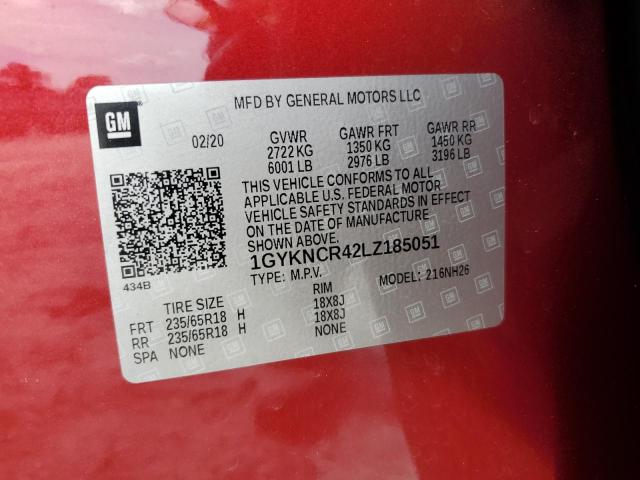 2020 CADILLAC XT5 PREMIU 1GYKNCR42LZ185051