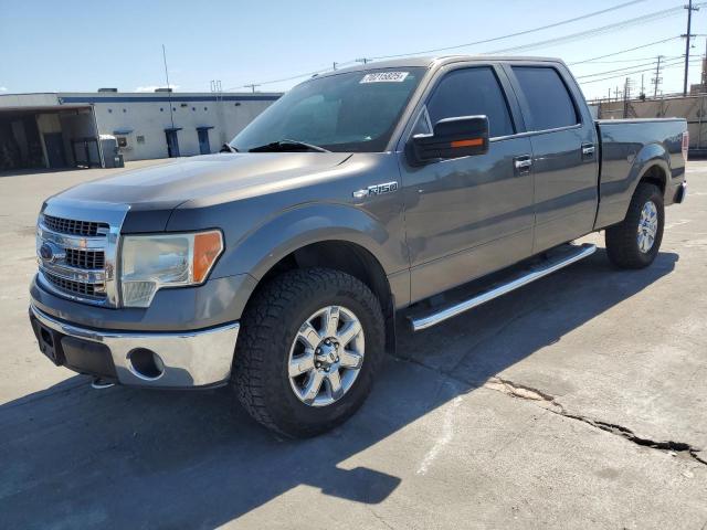 FORD F150 SUPER 2013 gray crew pic flexible fuel 1FTFW1EF5DFD98000 photo #1