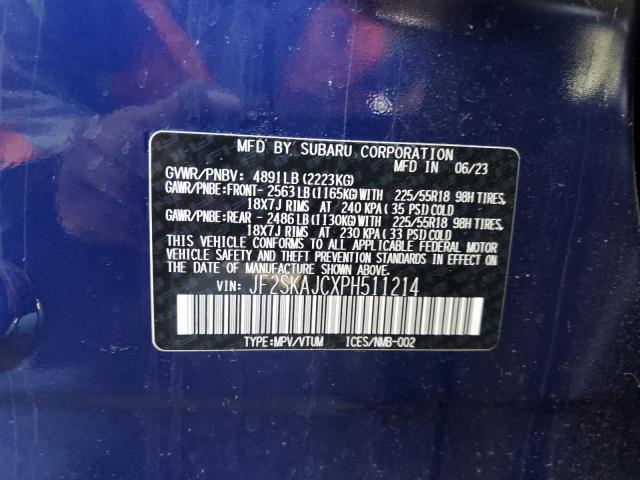 2023 SUBARU FORESTER S JF2SKAJCXPH511214