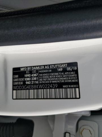 2019 MERCEDES-BENZ A 220 WDD3G4EB8KW022439