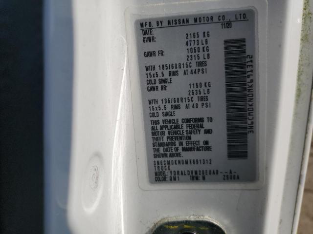 2021 NISSAN NV200 2.5S 3N6CM0KN0MK691312