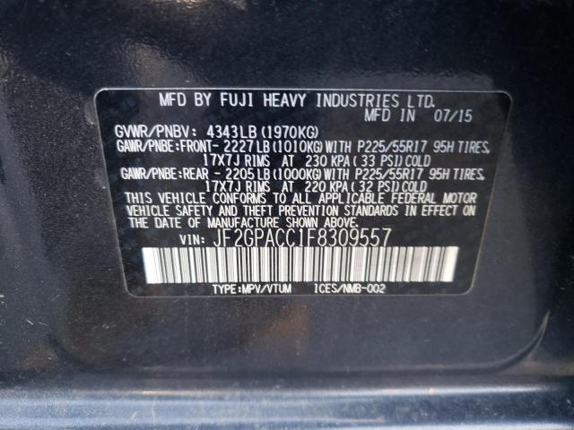 2015 SUBARU XV CROSSTR JF2GPACC1F8309557