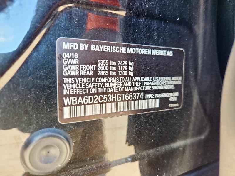 2017 BMW 640 XI GRA WBA6D2C53HGT66374