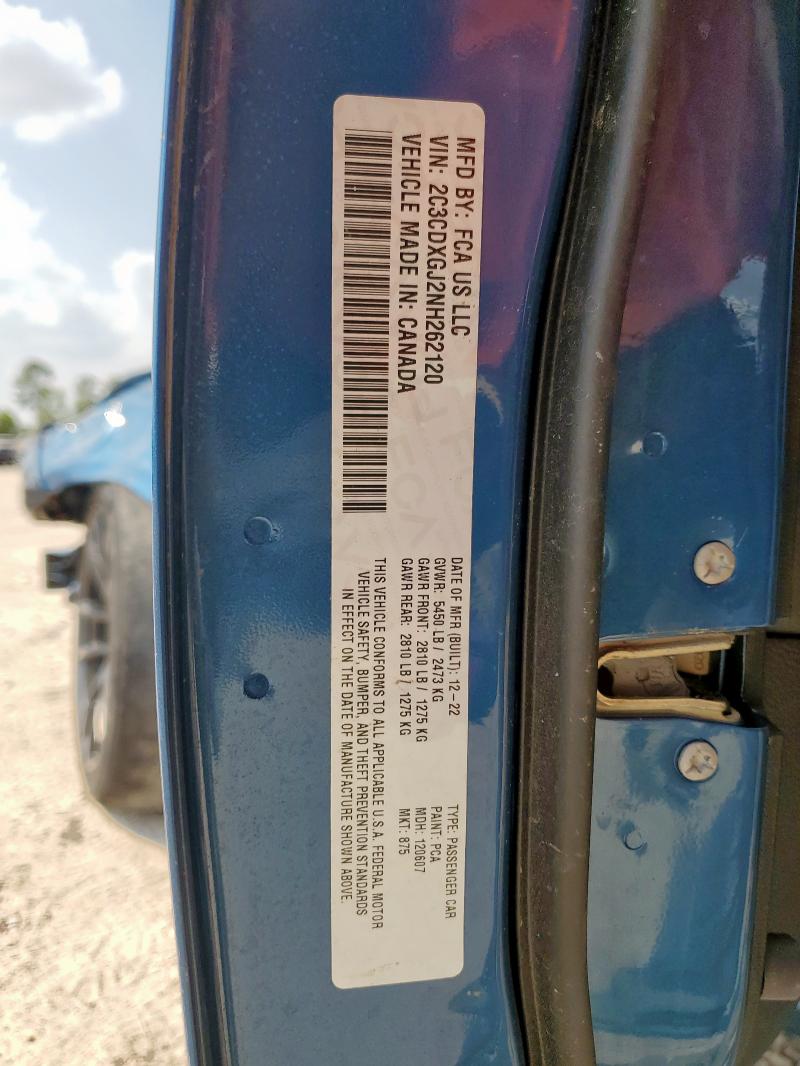 2022 DODGE CHARGER SCAT PACK 2C3CDXGJ2NH262120