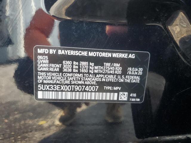 2026 BMW X6 XDRIVE40I 5UX33EX00T9074007