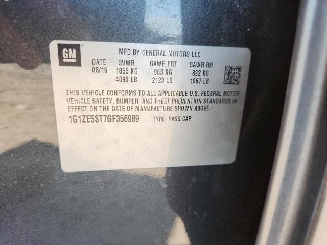 2016 CHEVROLET MALIBU LT 1G1ZE5ST7GF356989
