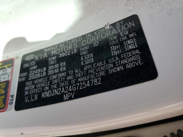 2016 KIA SOUL KNDJN2A24G7254782